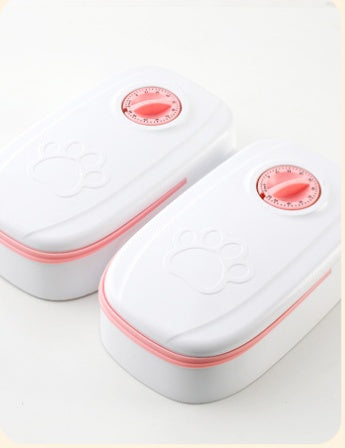 Automatic Pet Feeder: Smart Food Dispenser with Timer & Steel Bowl