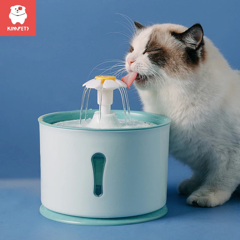 Kimpets 2.4L Cat Water Fountain – LED & Automatic Hydration