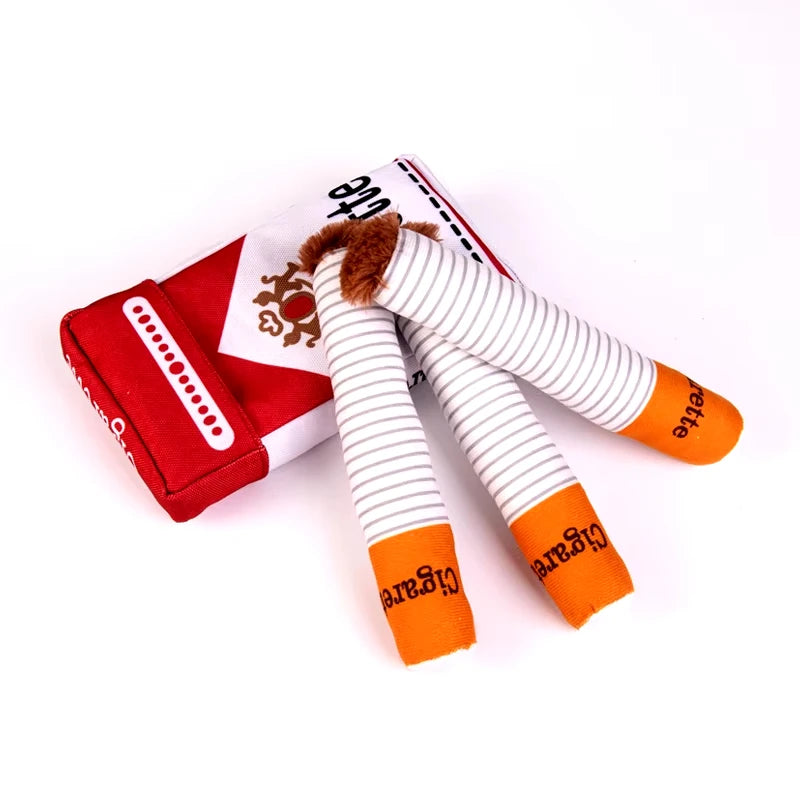 Cuddle Ciggy Plush Cigarette Dog Toy Duo
