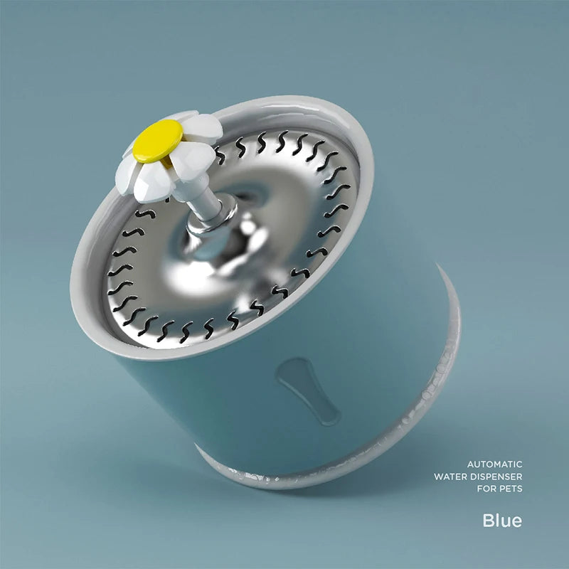 Fuente de agua para gatos Kimpets de 2,4 l: hidratación automática y con LED