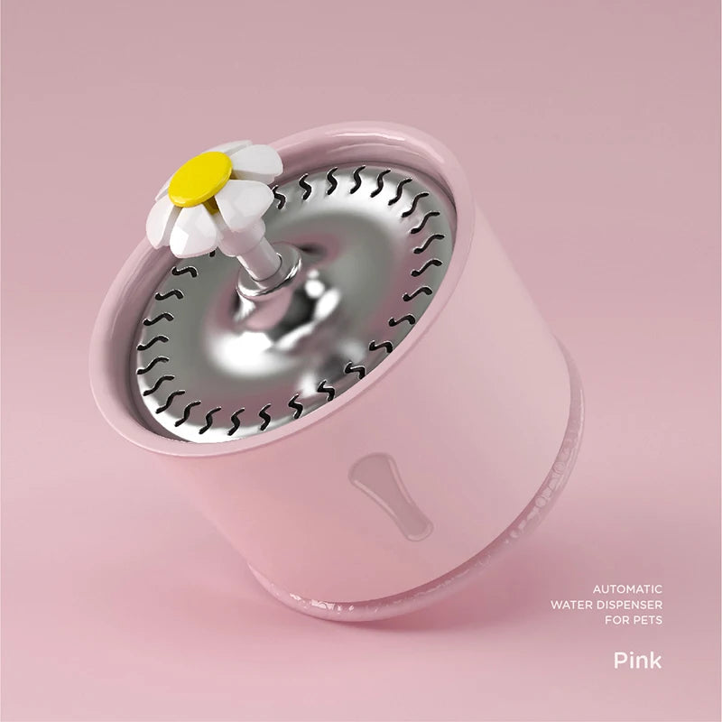 Fuente de agua para gatos Kimpets de 2,4 l: hidratación automática y con LED