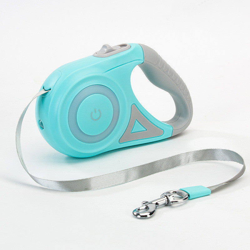 Retractable Leash with Collar and Spotlight for Small to Medium Dogs