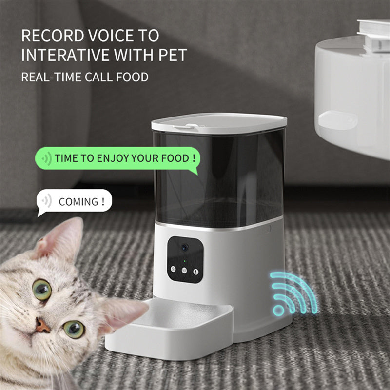 Smart Automatic Pet Feeder with Voice Recorder and Timer – Key Control Version