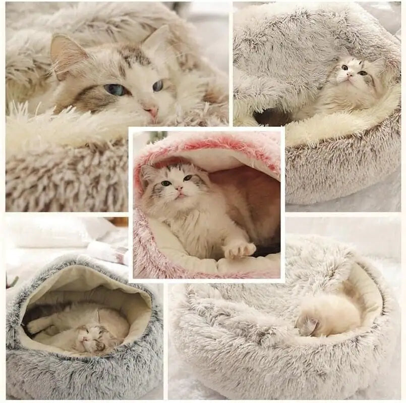 Circular Plush Cat Bed