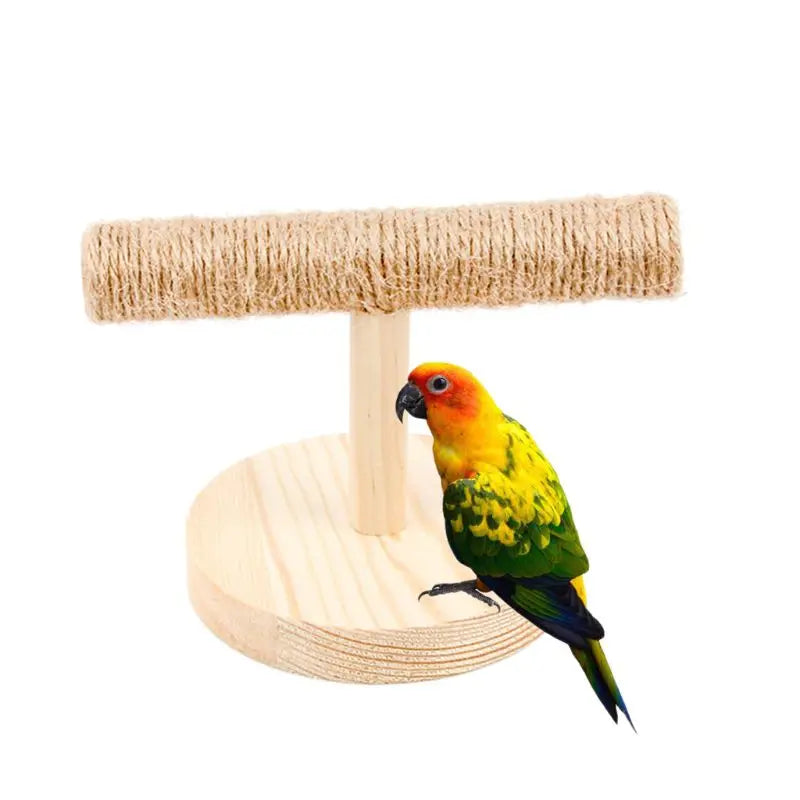 Wooden Tabletop Bird Perch – Perfect for Training & Play