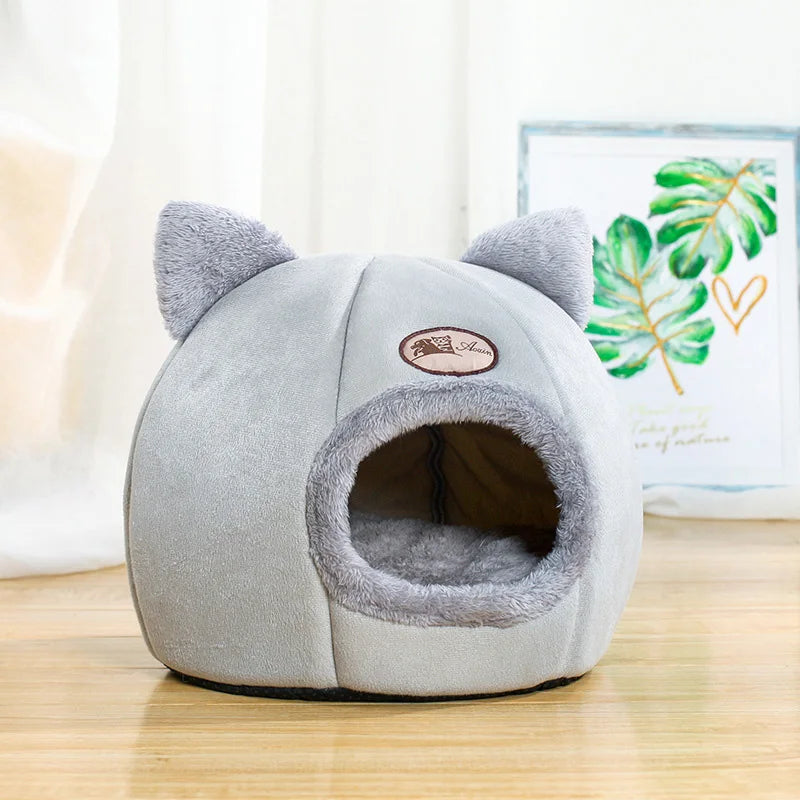 Winter Warm Igloo Cat Bed & Small Dog House - Plush Nest For Pet's