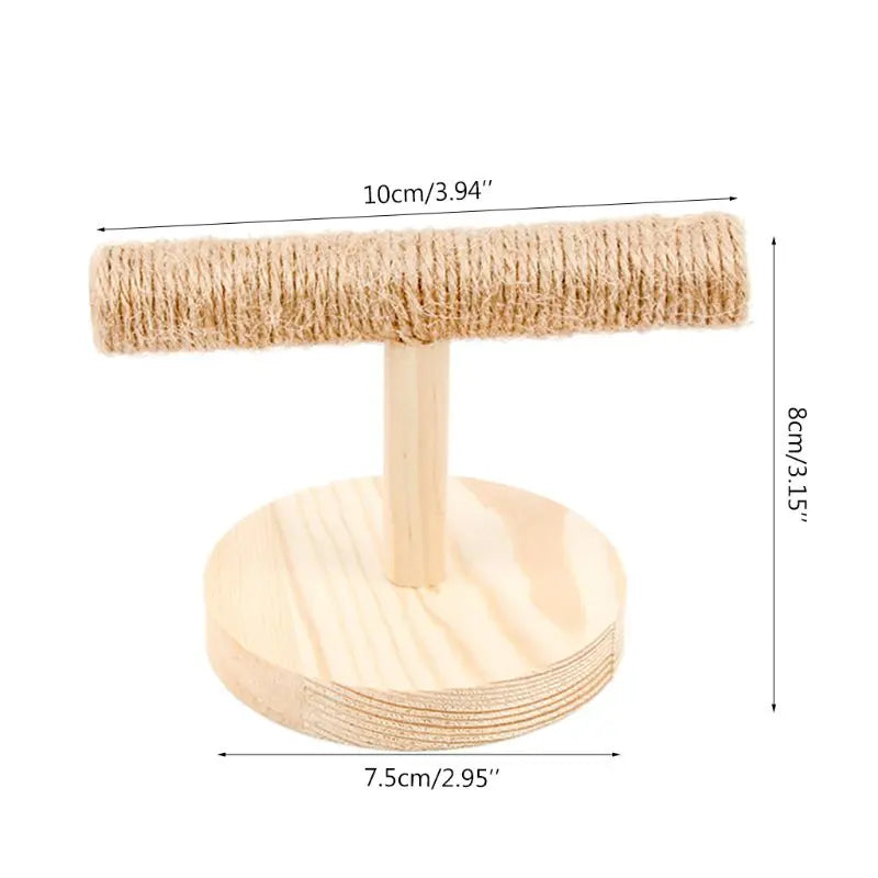 Wooden Tabletop Bird Perch – Perfect for Training & Play