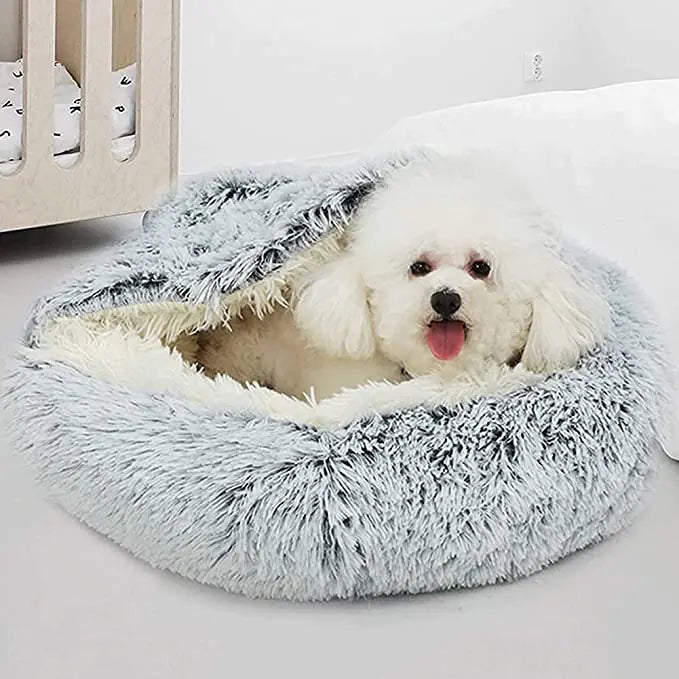 Circular Plush Cat Bed