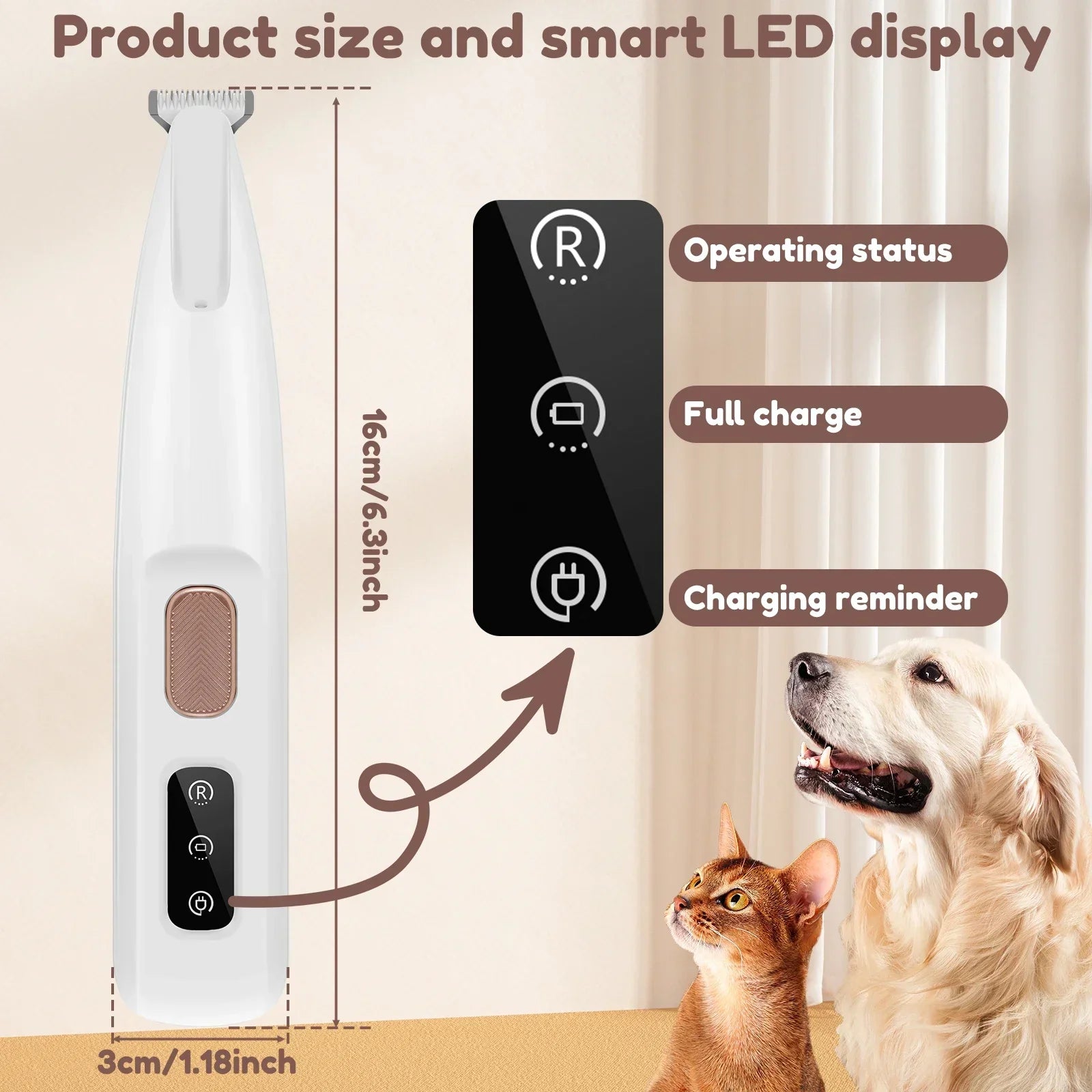 Dog Paw Trimmer with LED Light