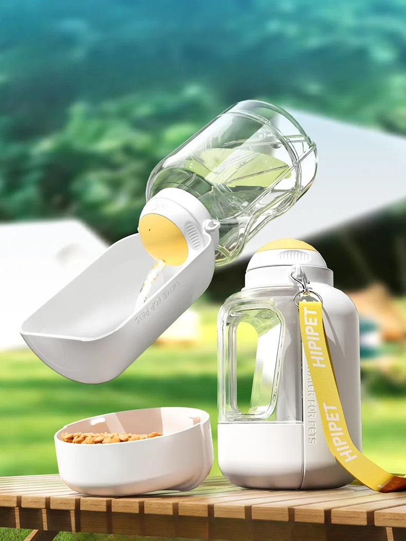 PawHydrate: Portable Pet Water & Food Bottle