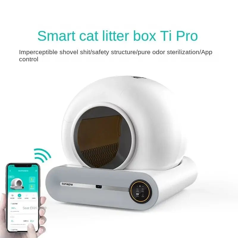 Smart Cat Litter Box, Automatic Fully Enclosed Electric Self Cleaning Litter Box