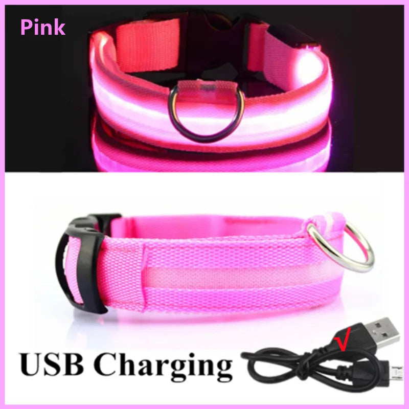 LED Dog Collar – Adjustable, Rechargeable, and Anti-Lost Night Safety Light