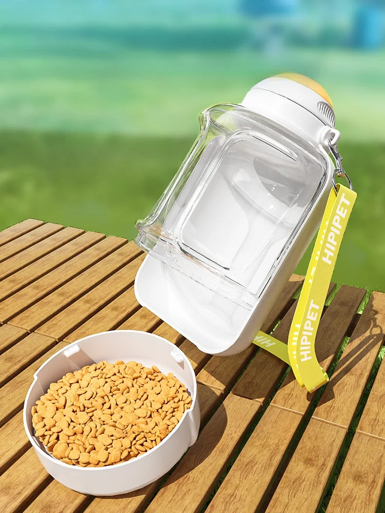 PawHydrate: Portable Pet Water & Food Bottle