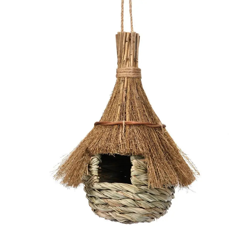 Hand-Woven Grass Bird House – Cozy Shelter for Birds