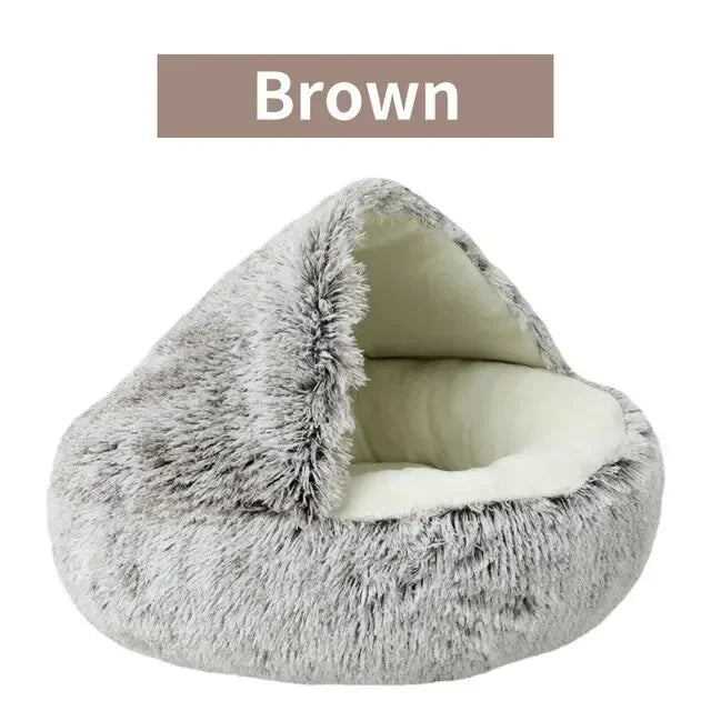 Circular Plush Cat Bed