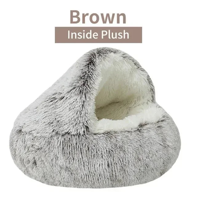 Circular Plush Cat Bed