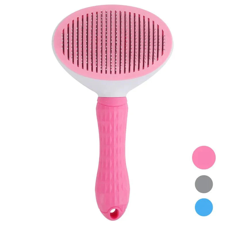 Self-Cleaning Pet Hair Removal Brush – Grooming Comb for Cats & Dogs