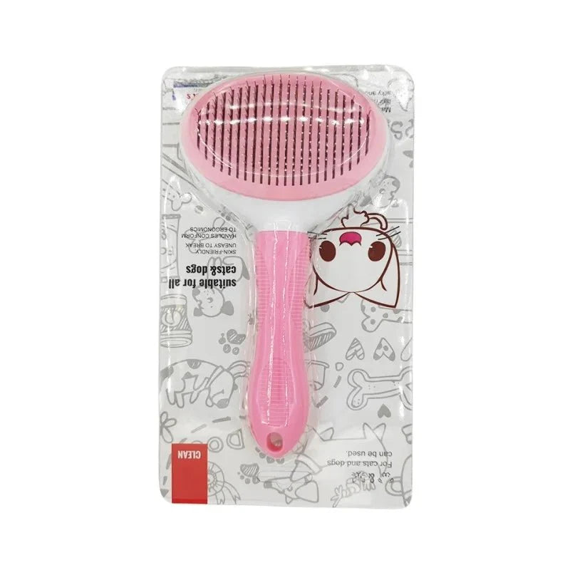 Self-Cleaning Pet Hair Removal Brush – Grooming Comb for Cats & Dogs