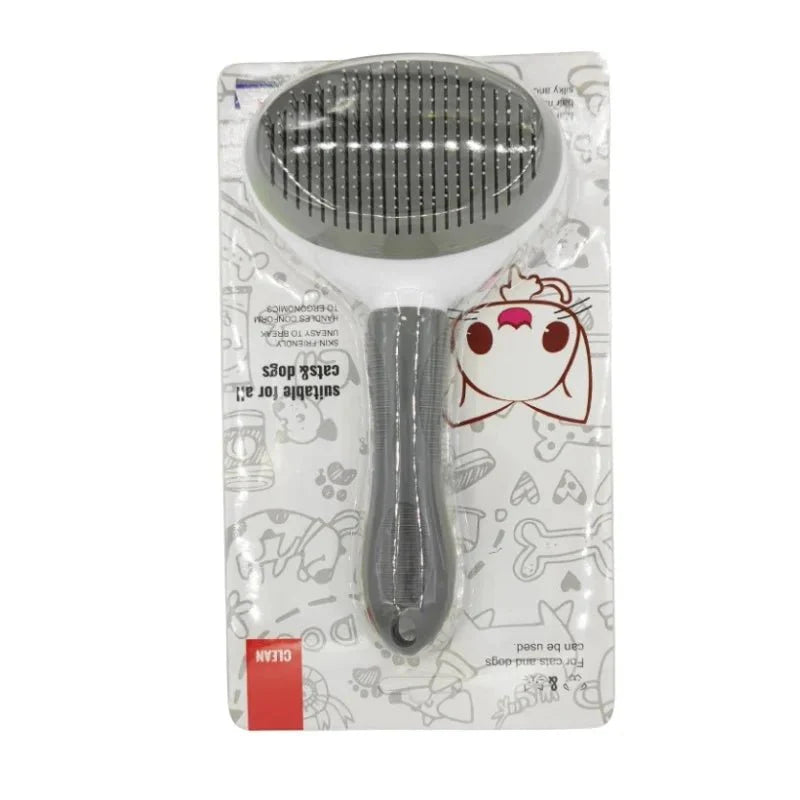 Self-Cleaning Pet Hair Removal Brush – Grooming Comb for Cats & Dogs