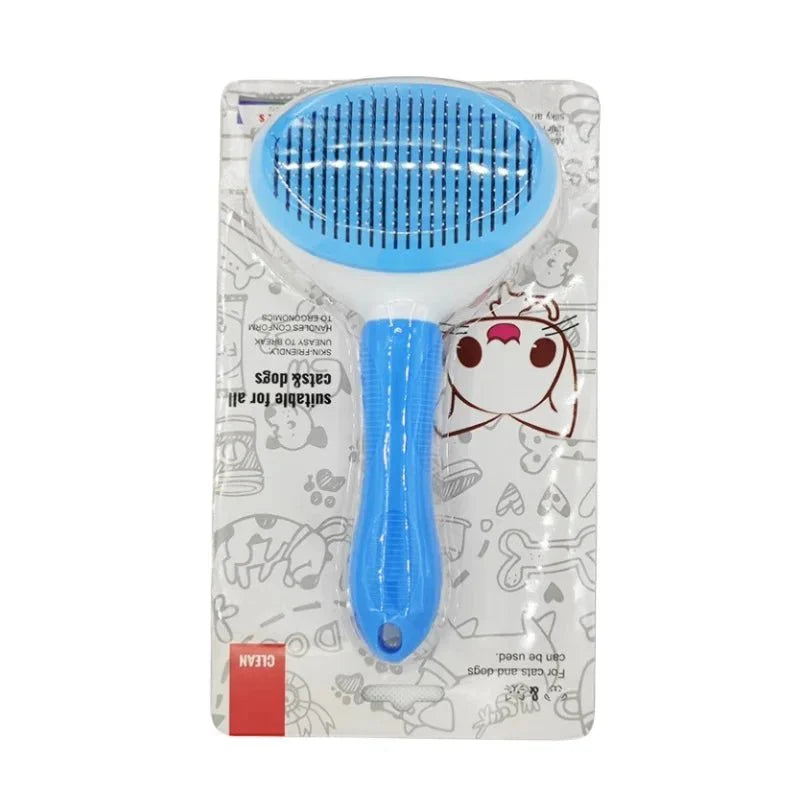 Self-Cleaning Pet Hair Removal Brush – Grooming Comb for Cats & Dogs