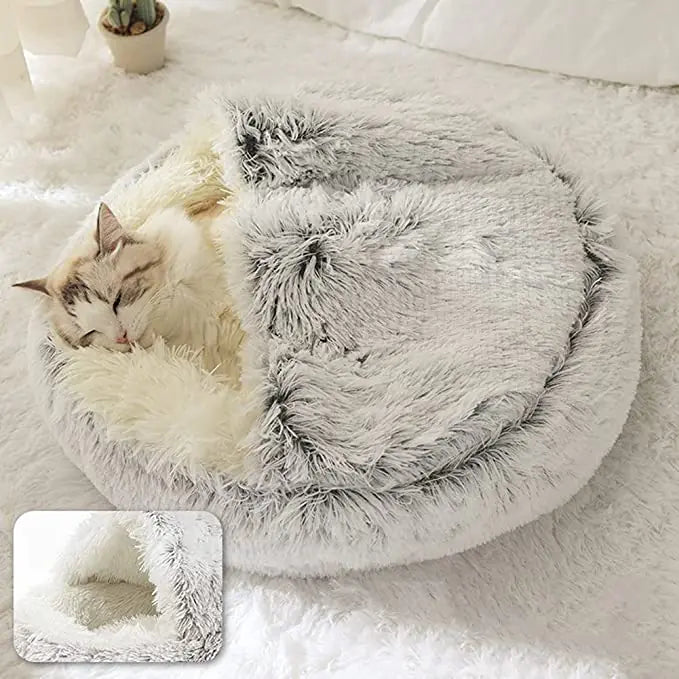 Circular Plush Cat Bed